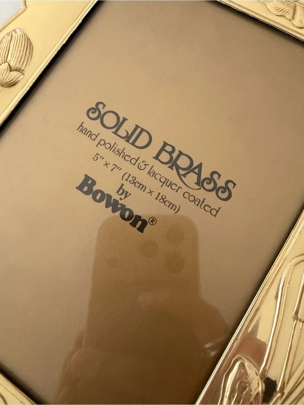 Solid Brass Bowon picture frame